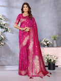 Anaita Pink Premium Banarasi Tissue Silk Saree With Gala Weaving Work - Distacart