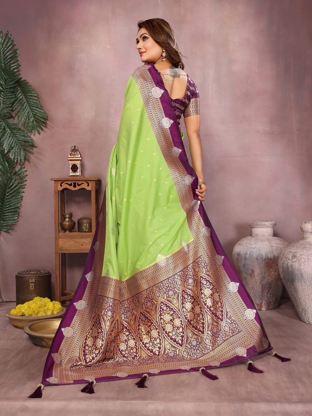 Anaita Parrot Handloom Kalamkari Silk Saree With Zari Woven Work - Distacart