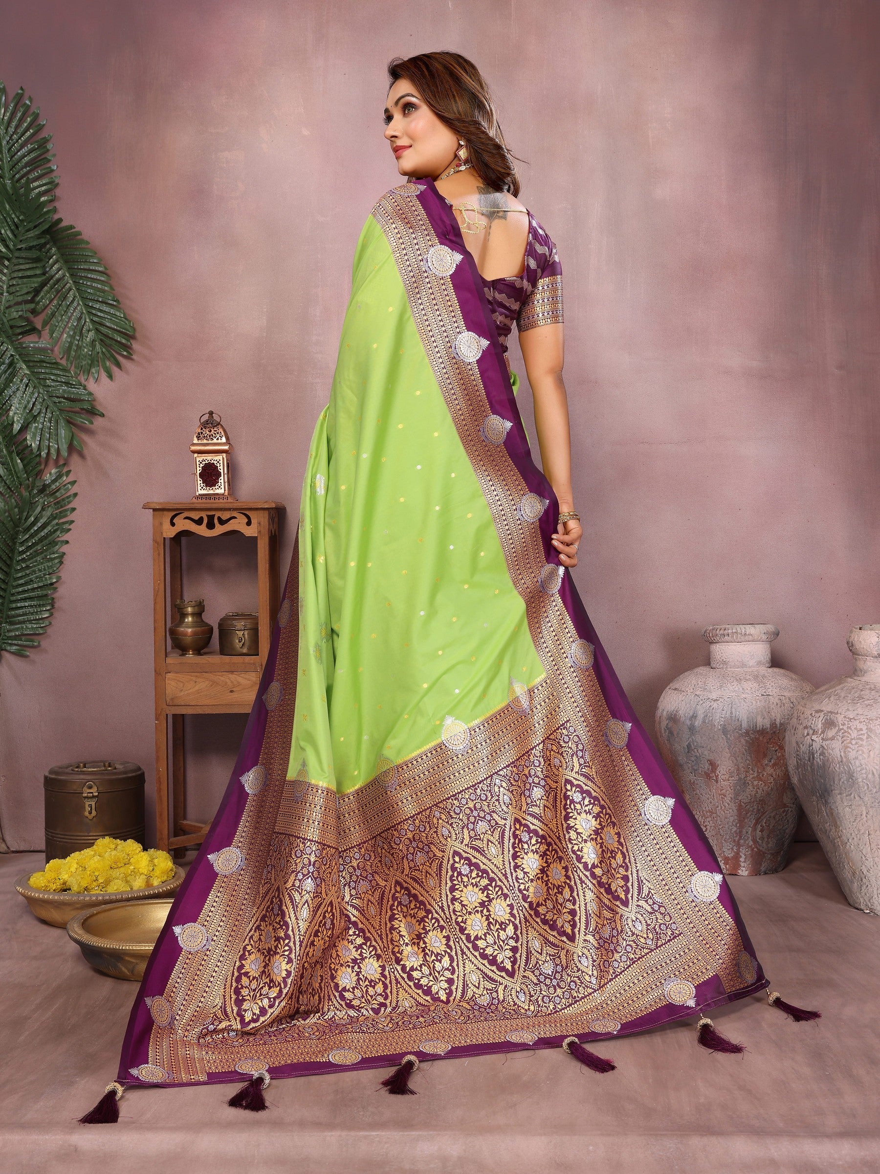 Anaita Parrot Handloom Kalamkari Silk Saree With Zari Woven Work - Distacart