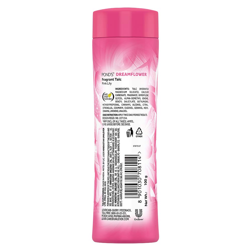 Ponds Dreamflower Fragrant Talc Powder, Pink Lilly - Distacart