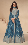Anaita Teal Chinon With Sequence Embroidery Salwar Suit - Distacart