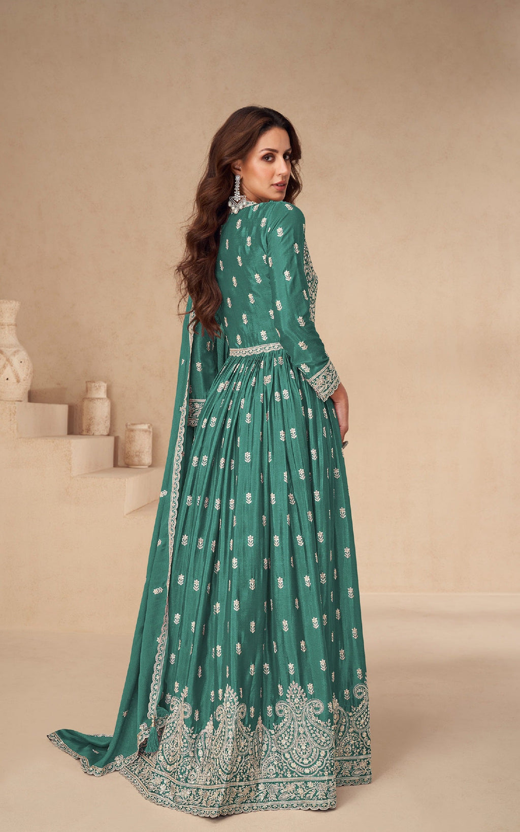 Anaita Green Chinon With Sequence Embroidery Salwar Suit - Distacart