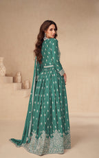 Anaita Green Chinon With Sequence Embroidery Salwar Suit - Distacart