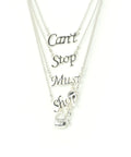 Silver-Plated Alloy Quotation Layered Necklace - The Pari