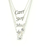 Silver-Plated Alloy Quotation Layered Necklace - The Pari