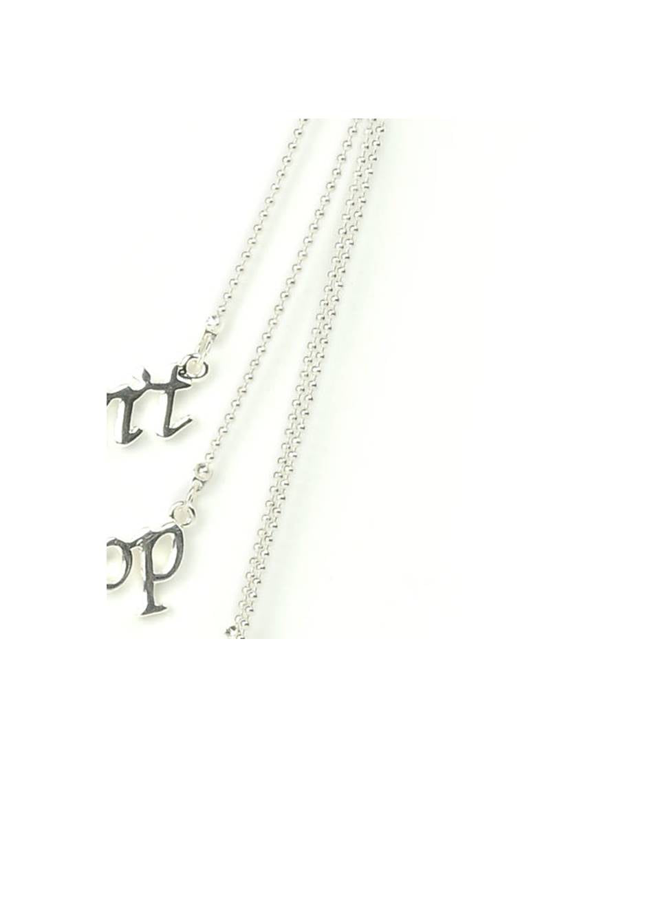 Silver-Plated Alloy Quotation Layered Necklace - The Pari
