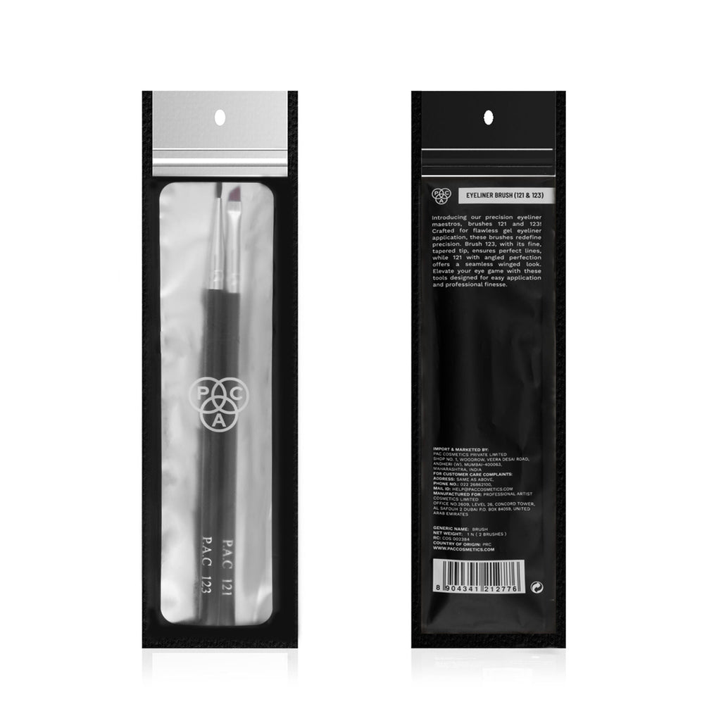 PAC Studio Eyeliner Brush Combo - 121 & 123