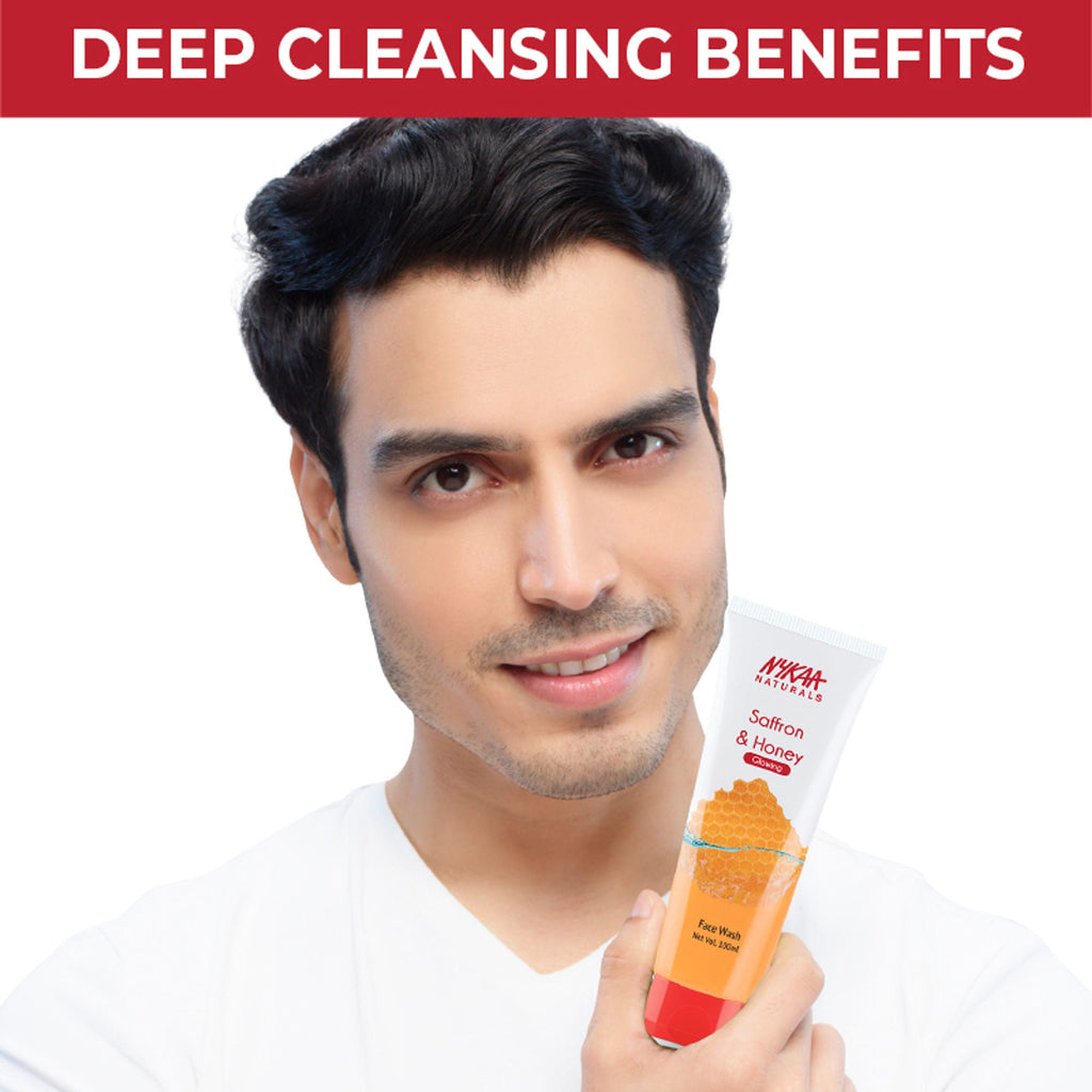 Nykaa Anti-Acne Face Wash With Salicylic Acid, Tea Tree & Neem - For Oily & Acne Prone Skin - Saffron Honey