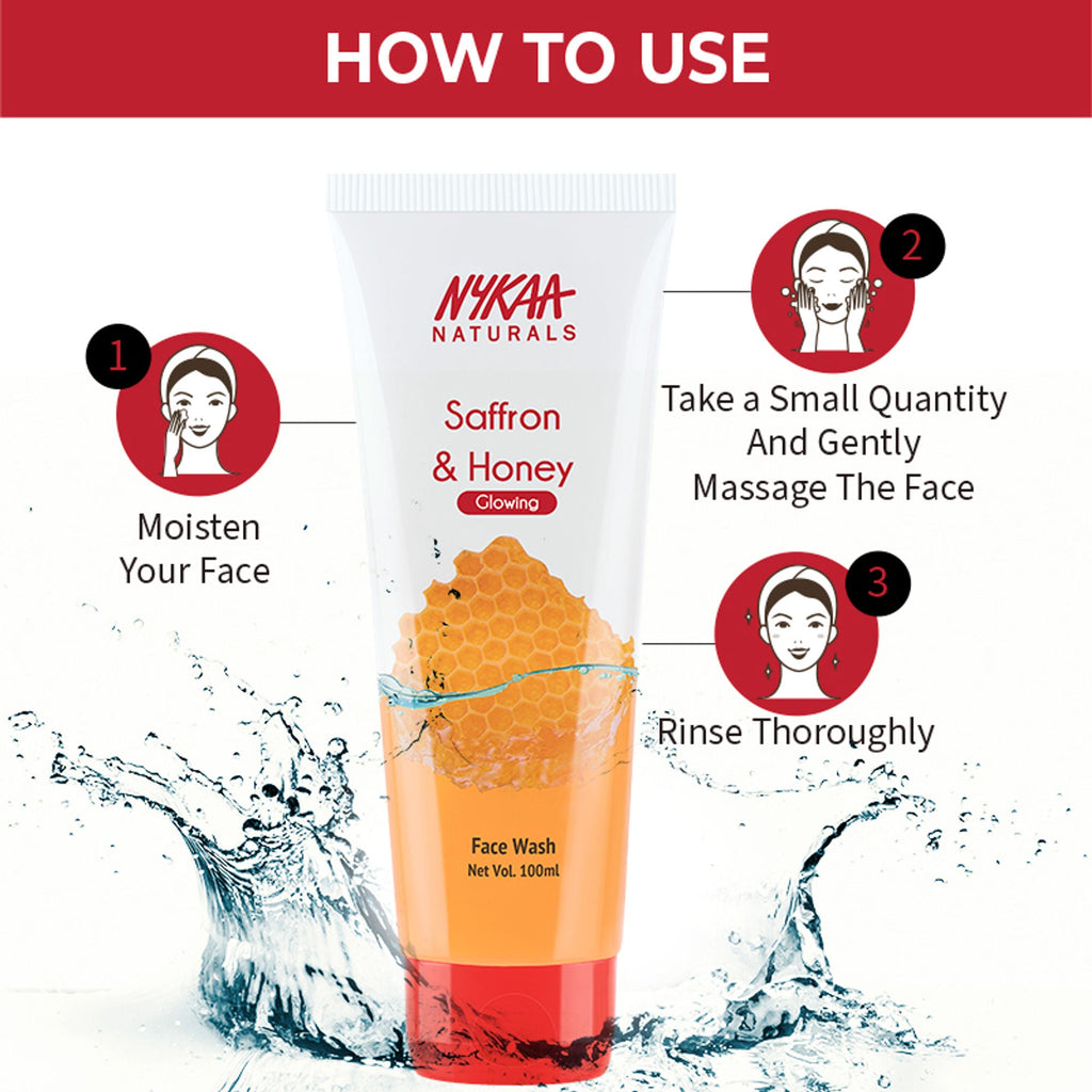 Nykaa Anti-Acne Face Wash With Salicylic Acid, Tea Tree & Neem - For Oily & Acne Prone Skin - Saffron Honey
