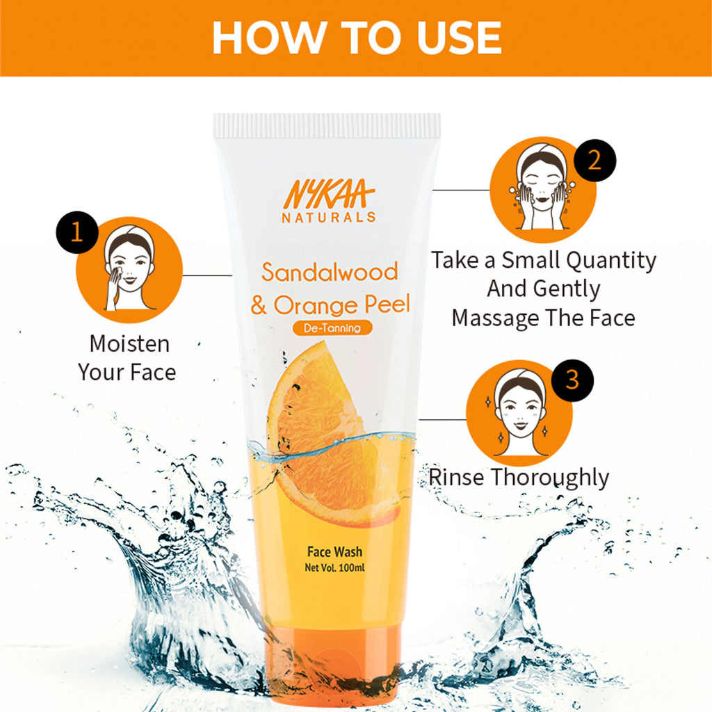 Nykaa Anti-Acne Face Wash With Salicylic Acid, Tea Tree & Neem - For Oily & Acne Prone Skin - Sandalwood Orange Peel