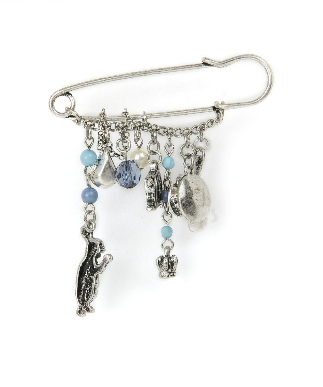 Rhodium-Plated Alloy Designer Stylish Brooch Pin - The Pari