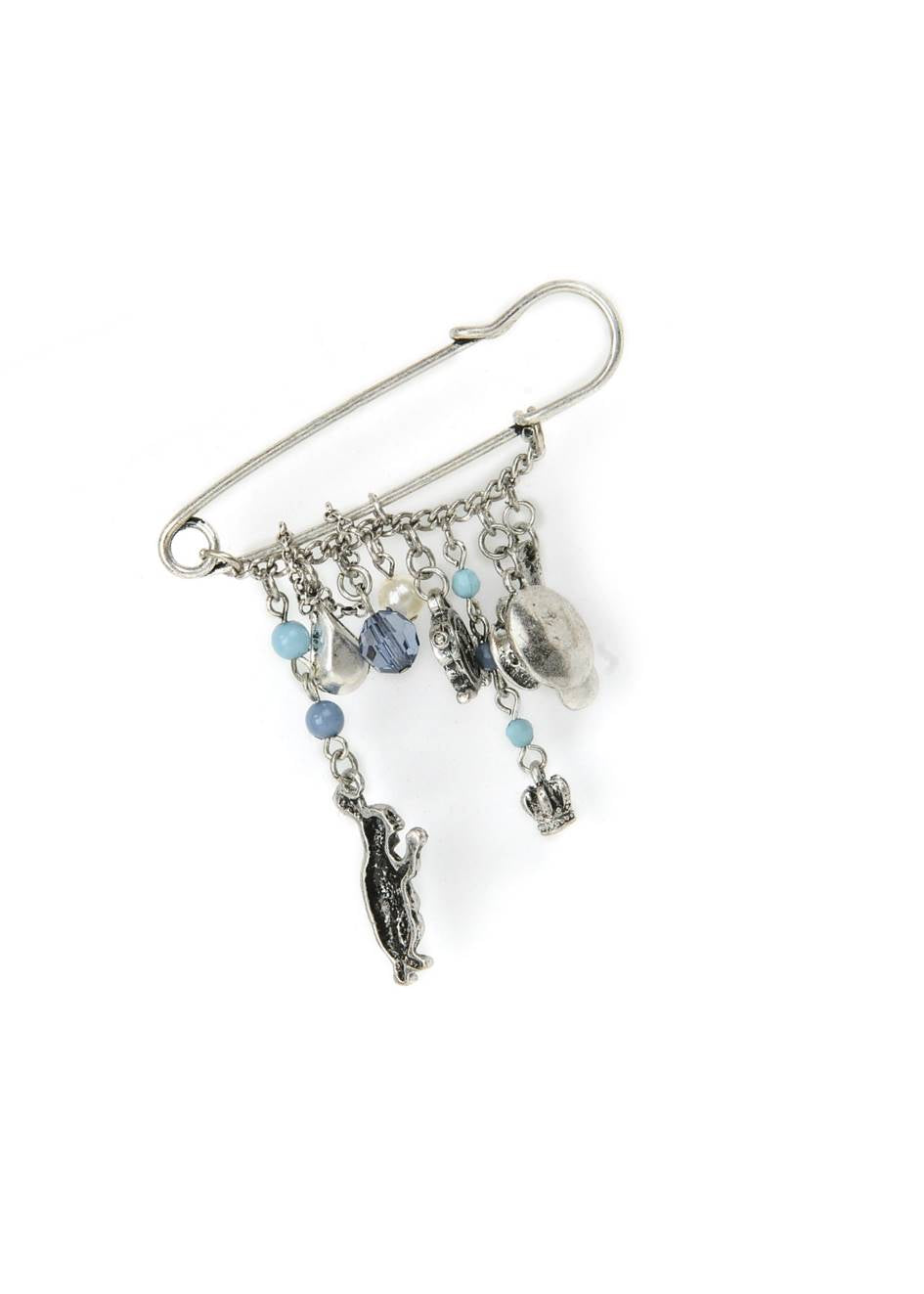 Rhodium-Plated Alloy Designer Stylish Brooch Pin - The Pari