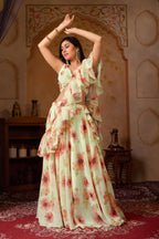 Lorenvalley Fashion Pista Georgette with Digital Printed Lehenga Choli with Dupatta - Distacart