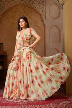 Lorenvalley Fashion Pista Georgette with Digital Printed Lehenga Choli with Dupatta - Distacart