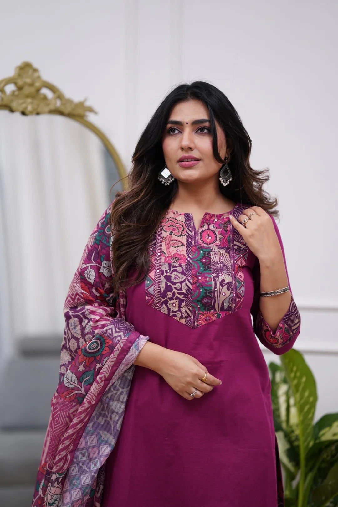 Vegaa Fashion Purple Reyon Printed Salwar Suit - Distacart