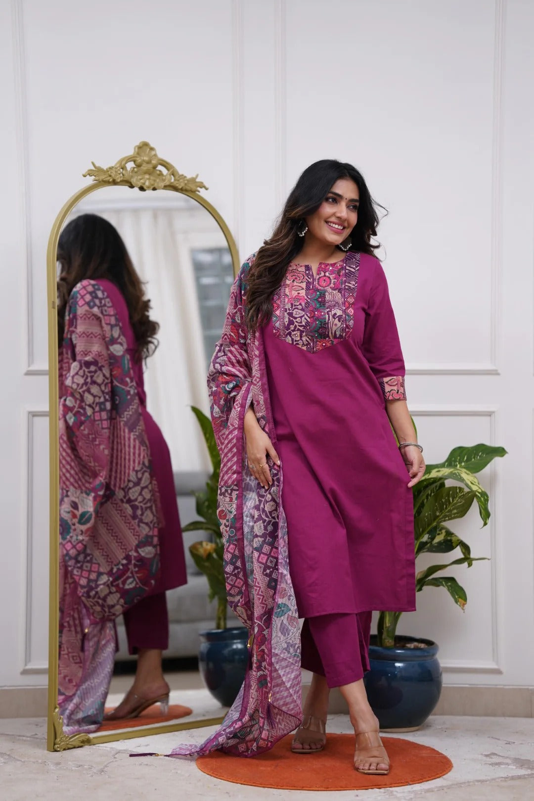 Vegaa Fashion Purple Reyon Printed Salwar Suit - Distacart