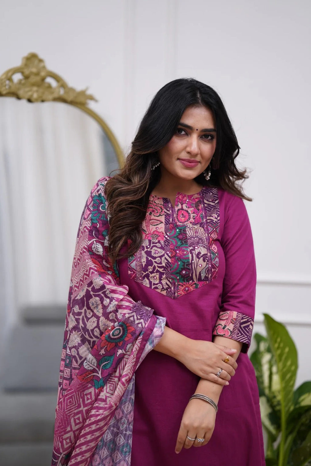 Vegaa Fashion Purple Reyon Printed Salwar Suit - Distacart