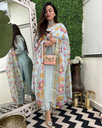 Vegaa Fashion Sky Blue Chanderi Silk Embroidered Salwar Suit - Distacart