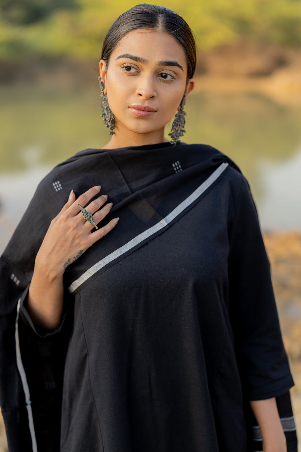 Vegaa Fashion Black Chanderi Silk Designer Salwar Suit - Distacart