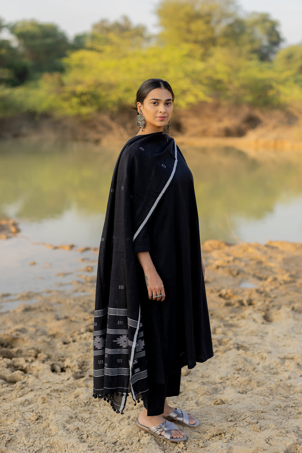 Vegaa Fashion Black Chanderi Silk Designer Salwar Suit - Distacart