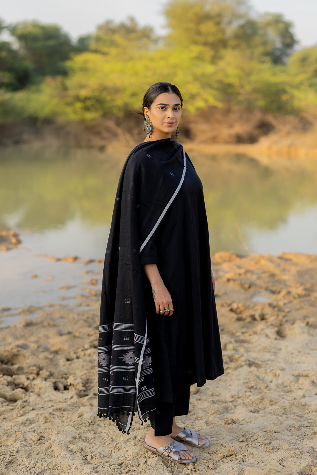 Vegaa Fashion Black Chanderi Silk Designer Salwar Suit - Distacart