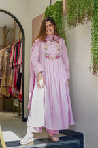 Vegaa Fashion Light Pink Chanderi Silk Embroidered Salwar Suit - Distacart