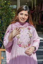 Vegaa Fashion Light Pink Chanderi Silk Embroidered Salwar Suit - Distacart