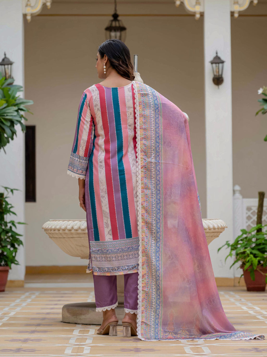 Vegaa Fashion Pink Rayon Embroidered Salwar Suit - Distacart