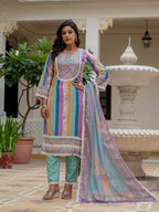 Vegaa Fashion Sky Blue Rayon Embroidered Salwar Suit - Distacart