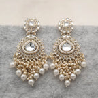 Tehzeeb Creations White Gold Trending Style Drop & Danglers Earring For Girls & Women Diamond, Pearl Brass Drops - Distacart