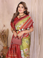 Aastha Fashion Pista Soft Silk Weaving Saree - Distacart
