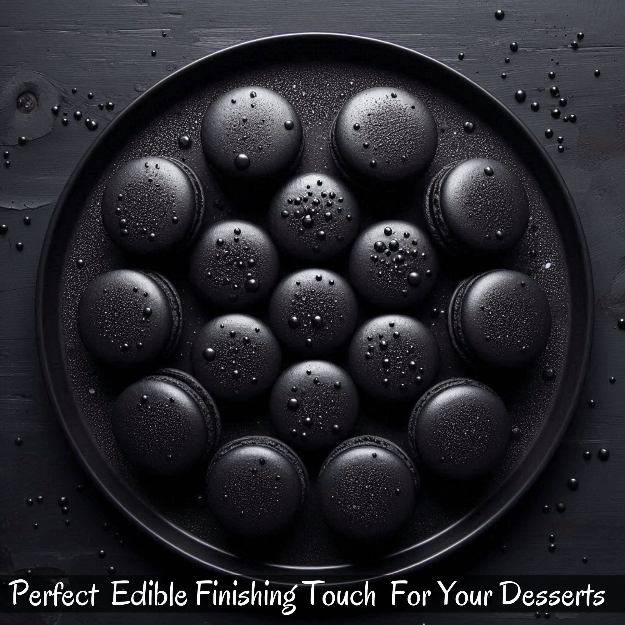 tulip black edible luster dust 5 gms