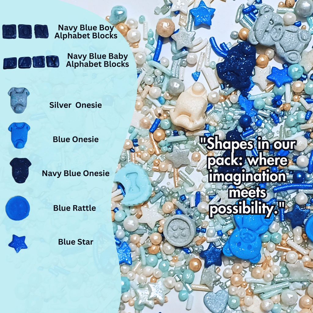 confect boys baby shower sprinkles gender reveal sprinkles pack of 5 baby shower 34