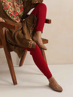 trueBrowns Brown Kashmiri Floral Embroidered Woollen Phiran Kurta - Distacart