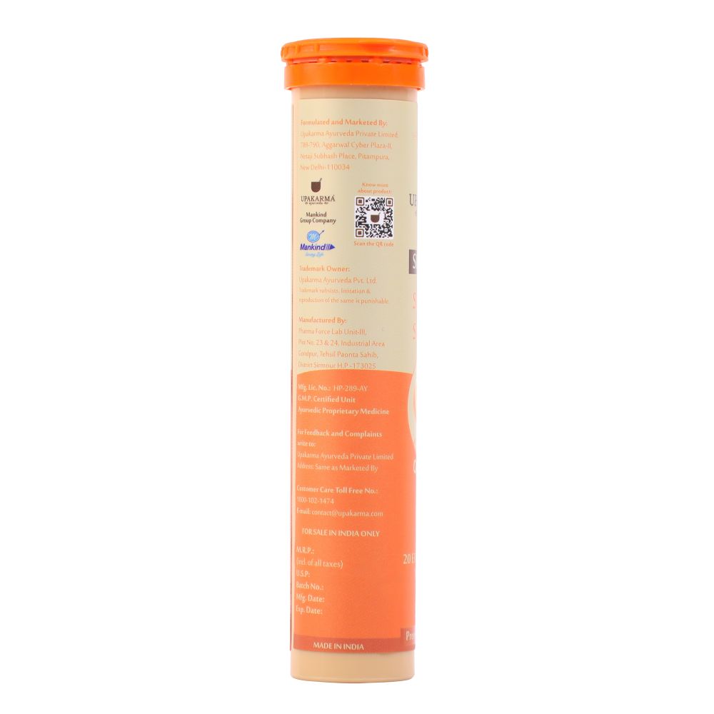 Upakarma Ayurveda Pure Sj Effervescent Tablets - Orange - Distacart