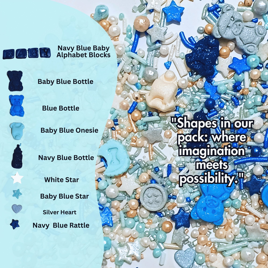 confect boys baby shower sprinkles gender reveal sprinkles pack of 5 baby shower 31