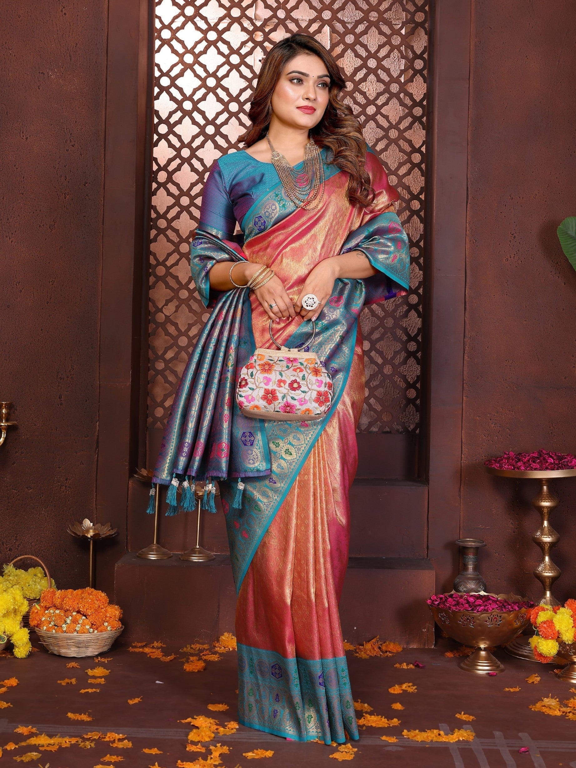 Anaita Banarasi Tissue Silk Saree - Distacart