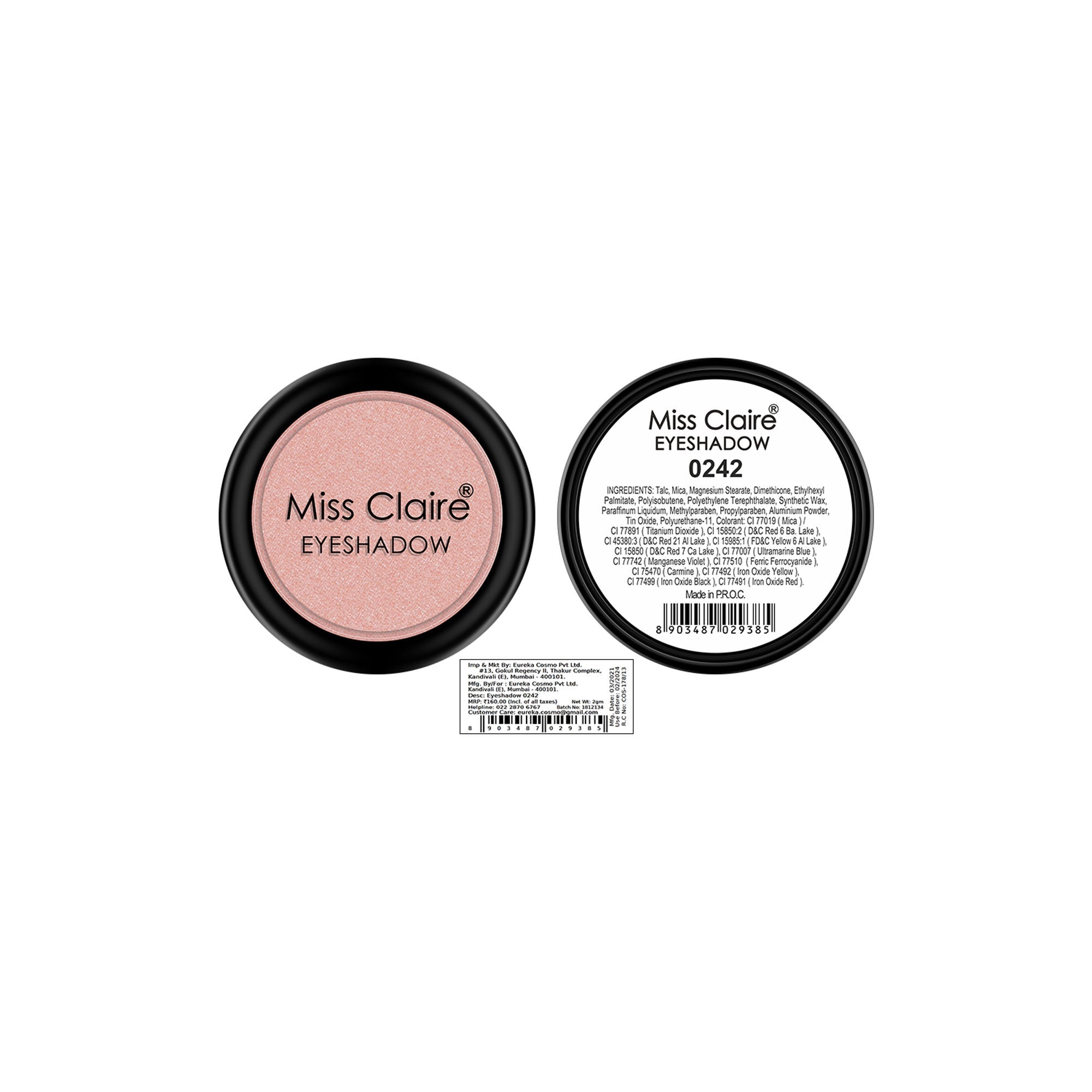 Miss Claire Single Eyeshadow - 242 - Distacart