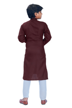 DEIANA'S Casual Designer Kurta Pyjama Set For Boys And kids (Dark Brown)