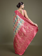 Monjolika Fashion Glamour And Tradition With This Zari Woven Pink And Cream Banarasi Silk Saree