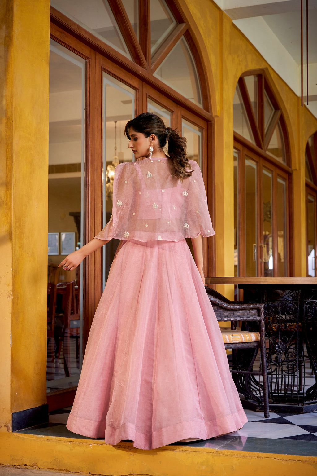 Lorenvalley Fashion Lightpink Allnen Crush Plain Lehenga Choli with Koti - Distacart