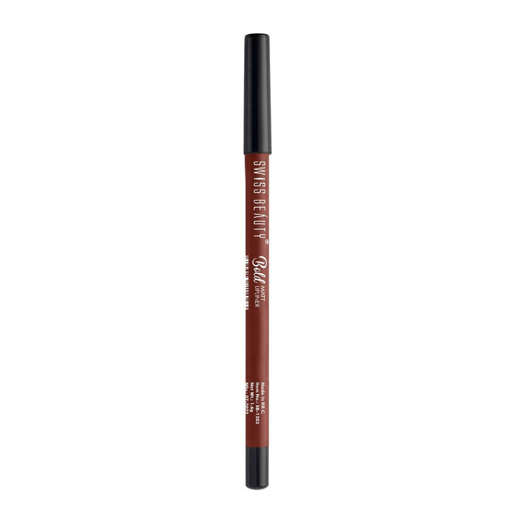 Swiss Beauty Bold Matt Lip Liner Pencil, Long-lasting , Matte Finish , Non-Drying - 6 Cherry Brown - Distacart