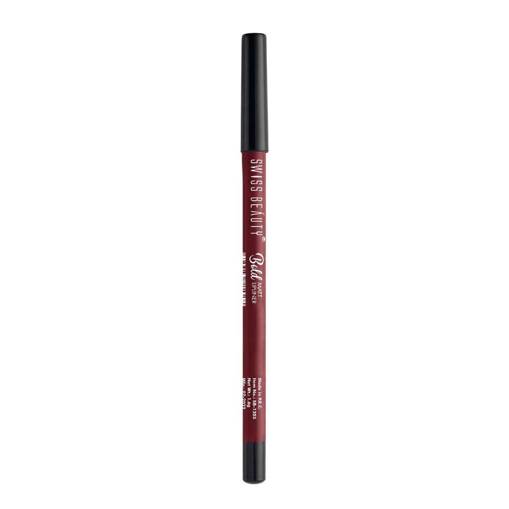 Swiss Beauty Bold Matt Lip Liner Pencil, Long-lasting , Matte Finish , Non-Drying - 9 Burgandy - Distacart