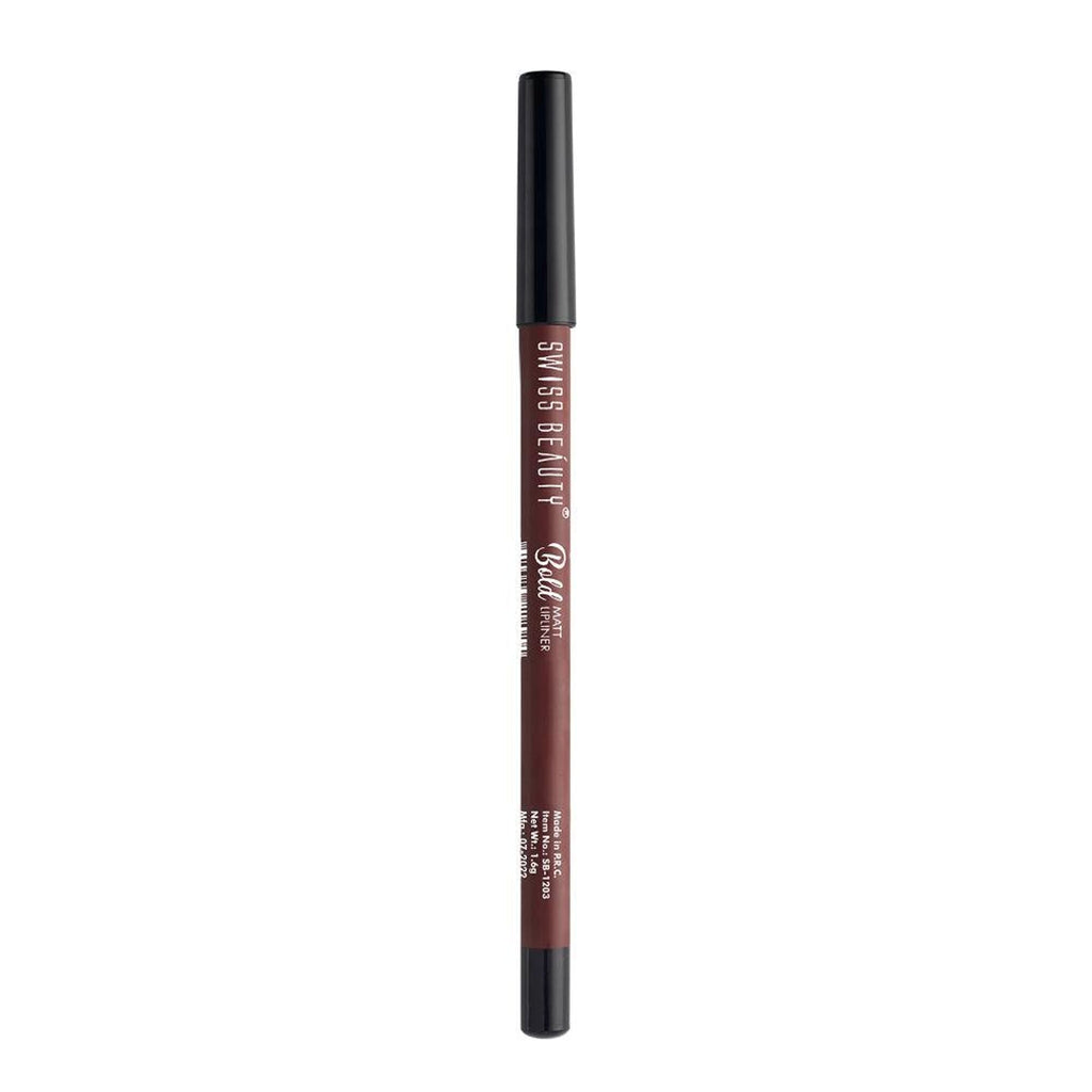Swiss Beauty Bold Matt Lip Liner Pencil, Long-lasting , Matte Finish , Non-Drying - 12 Dark Chocolate - Distacart