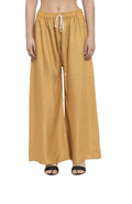 PAVONINE Beige Color Straight Fit Rayon Fabric Palazzo For Women - Distacart