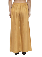 PAVONINE Beige Color Straight Fit Rayon Fabric Palazzo For Women - Distacart