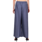 PAVONINE Grey Color Straight Fit Rayon Fabric Palazzo For Women - Distacart