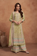 Anaita Lemon Embroidered Silk Salwar Suit - Distacart