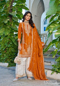 Anaita Orange Chinon Stitched Plazzo Suit With Codding Dori & Sequence Work - Distacart