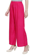 PAVONINE Rani Color Straight Fit Rayon Fabric Palazzo For Women - Distacart